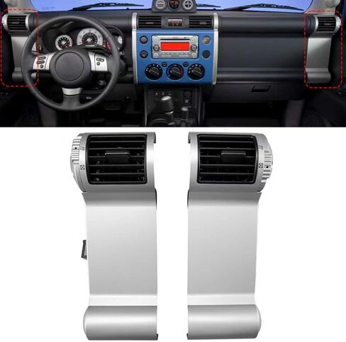 Left and Right Side Dashboard AC Air Vent Outlet Panel Compatible with Toyota Cruiser 2007-2023 Front Driver and Passenger Side Dash A/C Air Conditioning Vent Grill Cover Replaces 55650-35080 in Saudi Arabia