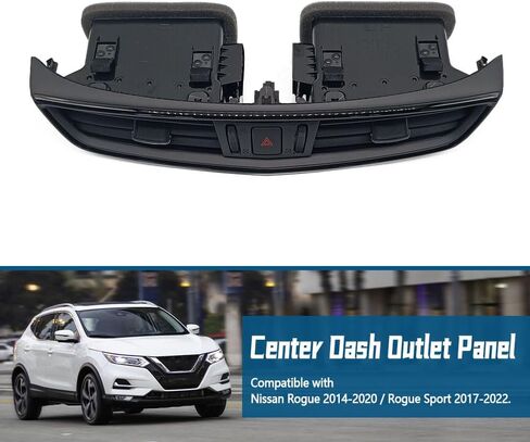 MADAT 687506MA0A AC Outlet Panel Compatible with Nissan Rogue 2014-2020 / Rogue Sport 2017-2022, Center Dash A/C Vent Assembly Replace 68750-6MA0A, 68750-6FL0A, 68750-5HA0A in Saudi Arabia