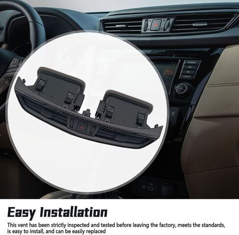 MADAT 687506MA0A AC Outlet Panel Compatible with Nissan Rogue 2014-2020 / Rogue Sport 2017-2022, Center Dash A/C Vent Assembly Replace 68750-6MA0A, 68750-6FL0A, 68750-5HA0A in Saudi Arabia