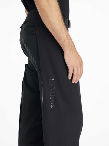 شقوق مقاومة للماء من LeMieux Stormwear - بطانة من الصوف الحراري - قبضة ركبة من السيليكون - أسود in Kuwait