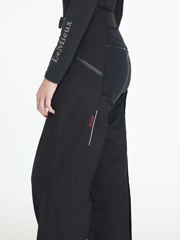 شقوق مقاومة للماء من LeMieux Stormwear - بطانة من الصوف الحراري - قبضة ركبة من السيليكون - أسود in Kuwait