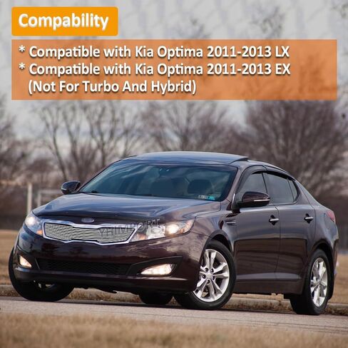 شبكة Uopper الأمامية تناسب Kia Optima 2011-2013 LX EX إدراج شبكة من الألومنيوم والكروم (علوي) in Kuwait