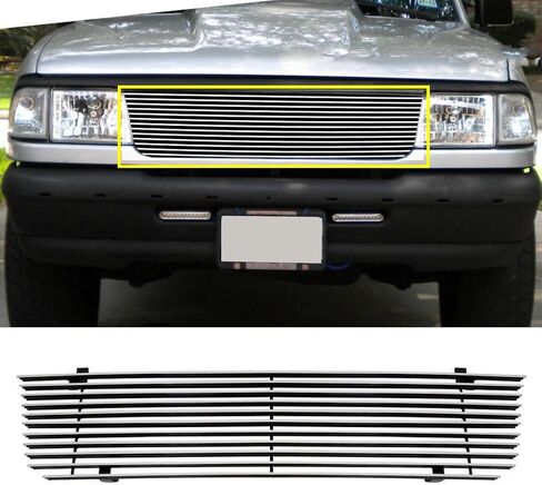 يناسب 1993-1997 Ford Ranger Black الرئيسي العلوي من شبكة البليت إدراج جزء استبدال شواية الألومنيوم الصلبة in Kuwait
