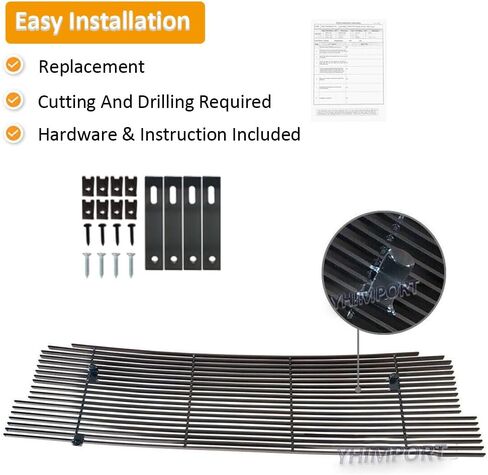 Fits 1999-2003 Ford F150/Lightning/Harley Davidson Main Upper Chrome Billet Grille Insert Replacement Grill Polished Surface in Saudi Arabia