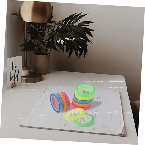 Uonlytech 5 Rolls of Waterproof Fluorescent Highlighting Tape Removable Highlighter Tapes for Annotating Books Office Use and School Projects in Saudi Arabia