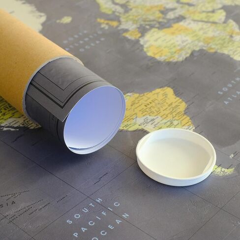 Map of the World - Laminated | World Map Wall Poster for Travel Tracking | Developed with cartographer (32 x 24) in Saudi Arabia