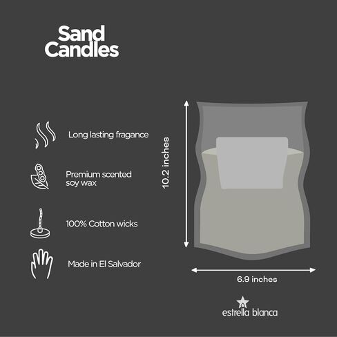 Estrella Blanca 1lb Ivory Gardenia Scented Pearled Candle, Long Lasting Powder Sand Candle, Refillable Pearl Sand Wax with 10 Wicks for Candlemaking in Saudi Arabia