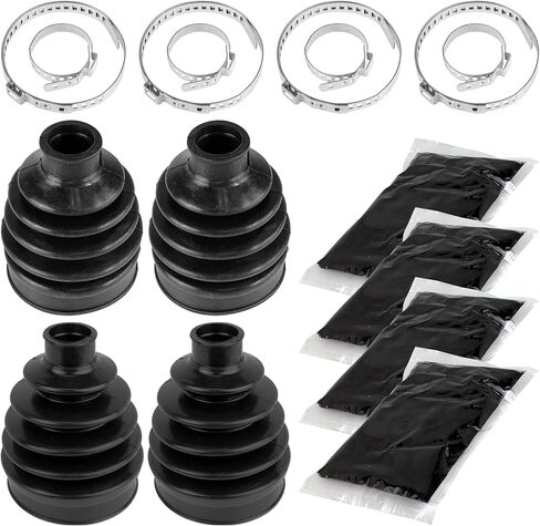 Caltric 2 Rear Axle Outer and Inner CV Boot Kit Compatible with Polaris Ranger 800 6X6 EFI 2011-2016 in Saudi Arabia