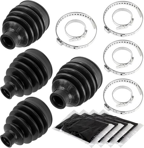 Caltric 2 Rear Axle Outer and Inner CV Boot Kit Compatible with Polaris Ranger 800 6X6 EFI 2011-2016 in Saudi Arabia
