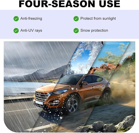 Car Windshield Snow Cover, Front Windshield Ice and Snow Shield with Removable Mirror Cover, Multi-Purpose Sun Visor Snow Shield for Car Window, Car Accessories (Rear Windshield) in Saudi Arabia