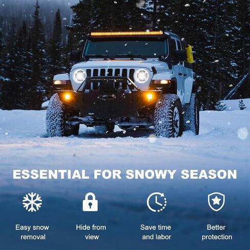 Car Windshield Snow Cover, Front Windshield Ice and Snow Shield with Removable Mirror Cover, Multi-Purpose Sun Visor Snow Shield for Car Window, Car Accessories (Rear Windshield) in Saudi Arabia