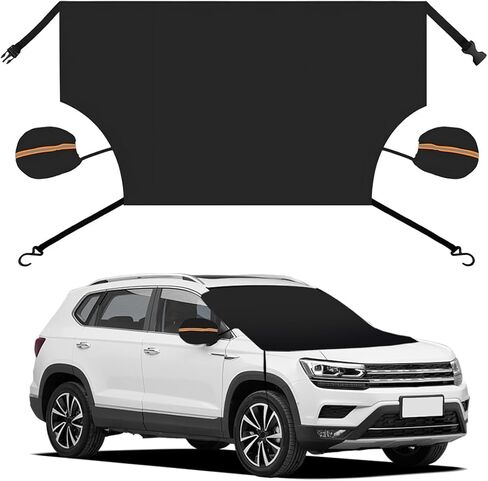 Car Windshield Snow Cover, Front Windshield Ice and Snow Shield with Removable Mirror Cover, Multi-Purpose Sun Visor Snow Shield for Car Window, Car Accessories (Rear Windshield) in Saudi Arabia