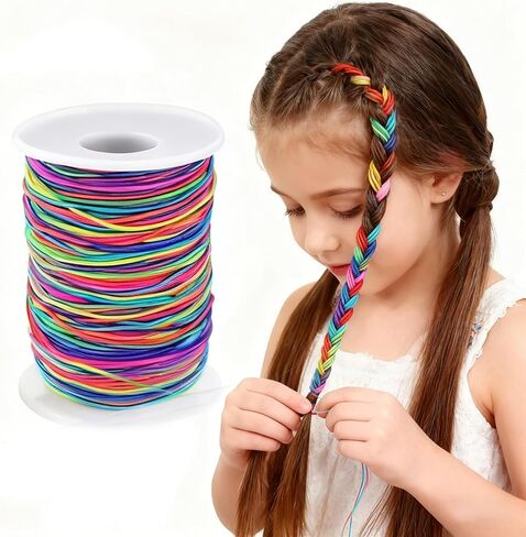 1mm Stretchy Bracelet String 165ft, Multi-Color Elastic Cord for Jewelry Making - Strong Beading Thread for Bracelets, Necklaces, DIY Crafts and Rainbow Friendship Bracelets in Saudi Arabia