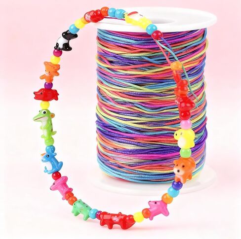 1mm Stretchy Bracelet String 165ft, Multi-Color Elastic Cord for Jewelry Making - Strong Beading Thread for Bracelets, Necklaces, DIY Crafts and Rainbow Friendship Bracelets in Saudi Arabia