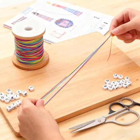 1mm Stretchy Bracelet String 165ft, Multi-Color Elastic Cord for Jewelry Making - Strong Beading Thread for Bracelets, Necklaces, DIY Crafts and Rainbow Friendship Bracelets in Saudi Arabia