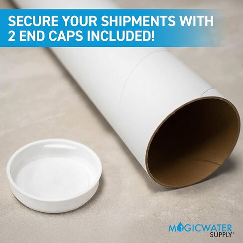 MagicWater Supply Mailing Tube 3 in x 24 in White - 10 Pack - for Shipping and Storage of Posters, Arts, Crafts, and Documents in Saudi Arabia