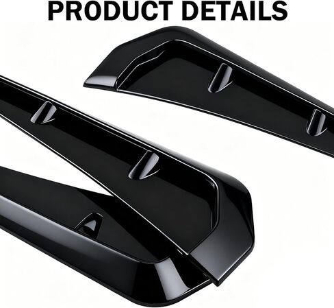 Fender Side Vents, Car Spoiler, Car Modification Side Fender Decorative Stickers, Auto Exterior Accessories, 2PCS (Black) in Saudi Arabia