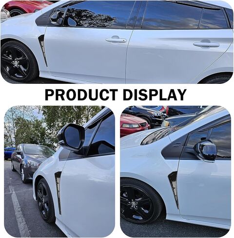 Fender Side Vents, Car Spoiler, Car Modification Side Fender Decorative Stickers, Auto Exterior Accessories, 2PCS (Black) in Saudi Arabia