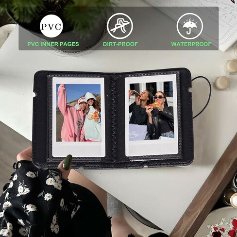 WOGOZAN 64 Pocket Photo Album, Polaroid Album Book for Fujifilm Instax Mini 12/11/SE/99/90/EVO/Link/Liplay Instant Camera, 2.15x3.4 Inches Films, PU Mini Photo Album with Cover Display - Purple in Saudi Arabia