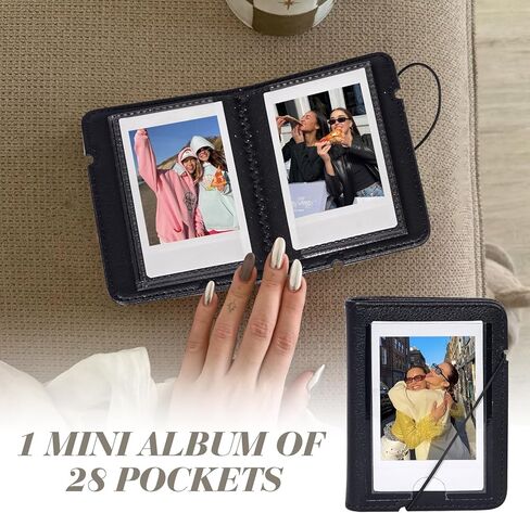 WOGOZAN 64 Pocket Photo Album, Polaroid Album Book for Fujifilm Instax Mini 12/11/SE/99/90/EVO/Link/Liplay Instant Camera, 2.15x3.4 Inches Films, PU Mini Photo Album with Cover Display - Purple in Saudi Arabia