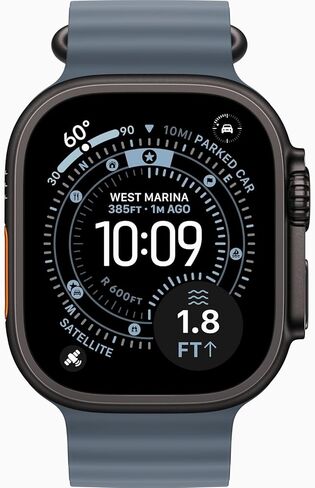 Apple Watch Ultra 3 [GPS + Cellular, 49mm] Black Titanium Case with Black Alpine Loop, Medium (Renewed) in Saudi Arabia