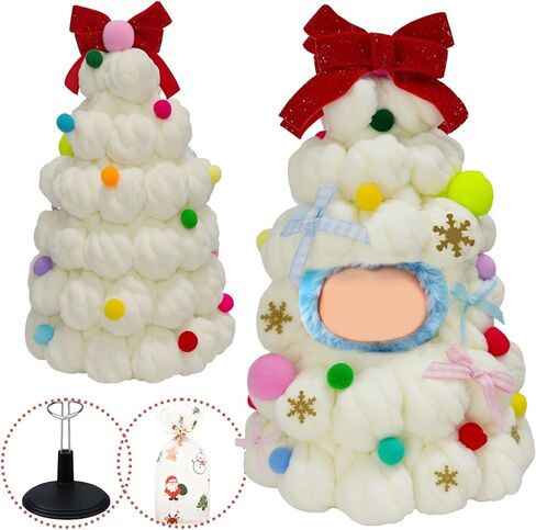 Christmas Clothes for LABUBU 17cm Doll (NO Doll), Handmade Outfit with Adjustable Dolls Stand and Gift Package for Labubu Dolls(White, L) in Saudi Arabia