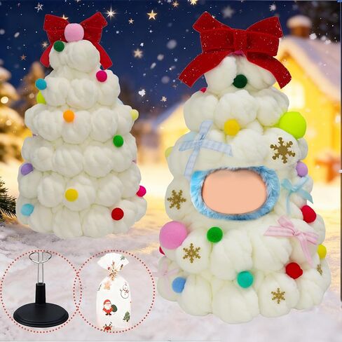 Christmas Clothes for LABUBU 17cm Doll (NO Doll), Handmade Outfit with Adjustable Dolls Stand and Gift Package for Labubu Dolls(White, L) in Saudi Arabia