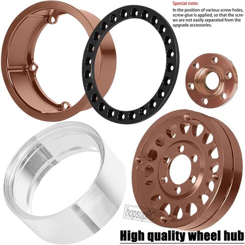 1.9 إطار مزدوج Beadlock RC عجلة RC لإطارات 1/10 SCX10 90046 AXI03007 TRX4 TRX6 VS4-10 Gen7 Gen8 MST CFX D90، إطار عجلة ألومنيوم 1.9 بوصة إطار شاحنة RC 4 قطع مع إزاحة قابلة للتعديل 4 قطع لون in Kuwait