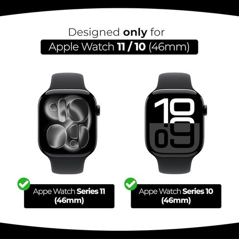 ArmorSuit 6 Pack Screen Protector for Apple Watch Series 11 46mm, Series 10 (46mm) Anti-Glare MilitaryShield Matte Film - Made in USA in Saudi Arabia