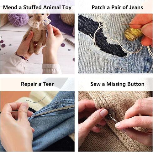 Sewing Kit for Adults with Thimbles, Scissors and Sewing Needles Thimble in Saudi Arabia