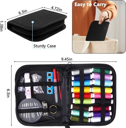 Sewing Kit for Adults with Thimbles, Scissors and Sewing Needles Thimble in Saudi Arabia
