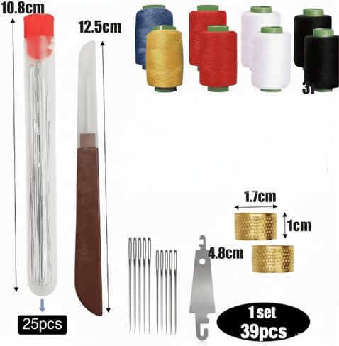 36PCS Sewing Tool Set，Stainless Steel Sewing Needle Kit - Compact Portable with Easy Threader, Durable Safe Complete Tools for Sewing Enthusiasts & Adults in Kuwait