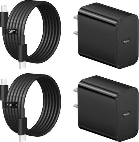 شاحن USB C سريع لأجهزة iPhone 15/15 Pro/15 Pro Max/15 Plus، iPad Pro، iPad Air 5th/4th، iPad الجيل العاشر، شاحن حائط iPad Mini 6,20W PD مع كابل شحن USB C إلى C بطول 6 أقدام in Saudi Arabia