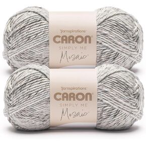 Caron Simply Me Mosaic Purple Agate Yarn - 2 Pack of 140g/5oz - 62% Acrylic, 20% Nylon, 18% Wool - #5 Bulky - 173 Yards - Knitting/Crochet in Kuwait
