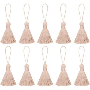 HARFINGTON Bookmark Tassels - 2Pcs 13.5cm/5.31" Soft Mini Tassel with Cord Loop for Keychain Bag Pendants Handmade DIY Crafts Accessory, Dark Green in Kuwait