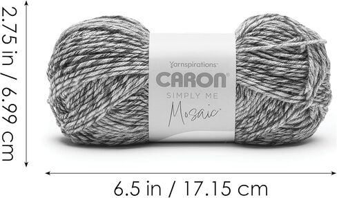 Caron Simply Me Mosaic Purple Agate Yarn - 2 Pack of 140g/5oz - 62% Acrylic, 20% Nylon, 18% Wool - #5 Bulky - 173 Yards - Knitting/Crochet in Kuwait