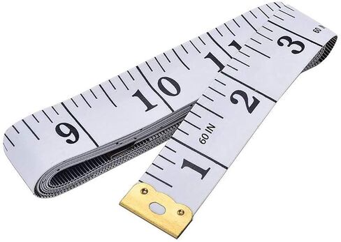 Soft Body Measuring Tape, Double Scale Fabric Craft Tape Measure, Sewing Tailor Fabric Elastic Ruler for Weight Loss, 60 inches/150 cm, White in Saudi Arabia