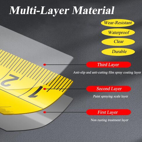25Ft Tape Measure – Heavy Duty Self-Locking Retractable Measuring Tape with Fraction Markings, for Construction, Carpentry, and DIY in Saudi Arabia