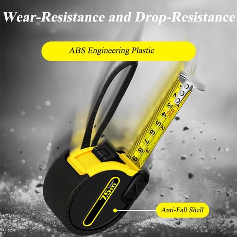 25Ft Tape Measure – Heavy Duty Self-Locking Retractable Measuring Tape with Fraction Markings, for Construction, Carpentry, and DIY in Saudi Arabia