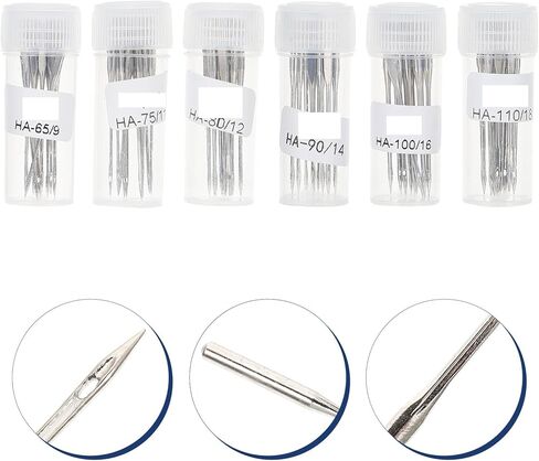 60Pcs Sewing Machine Needles Set Professional Needles for Sewing Portable Stitching Needles Compatible with Household Sewing Machines Each A- Ha- Ha- Ha- Ha- Ha- in Saudi Arabia