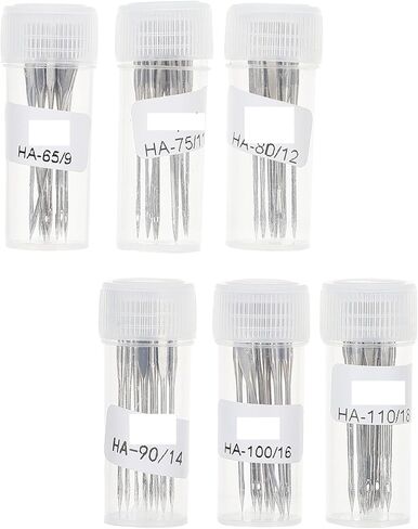 60Pcs Sewing Machine Needles Set Professional Needles for Sewing Portable Stitching Needles Compatible with Household Sewing Machines Each A- Ha- Ha- Ha- Ha- Ha- in Saudi Arabia