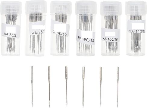 60Pcs Sewing Machine Needles Set Professional Needles for Sewing Portable Stitching Needles Compatible with Household Sewing Machines Each A- Ha- Ha- Ha- Ha- Ha- in Saudi Arabia