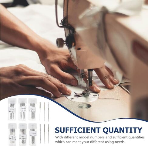 60Pcs Sewing Machine Needles Set Professional Needles for Sewing Portable Stitching Needles Compatible with Household Sewing Machines Each A- Ha- Ha- Ha- Ha- Ha- in Saudi Arabia