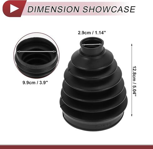 1 Set CV Joint Boot Kit for Mercedes-Benz GL320 2007-2009 Outer Constant Velocity Joint Boot W/Clamps No.A1643300385 Black Rubber in Saudi Arabia