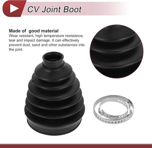 1 Set CV Joint Boot Kit for Mercedes-Benz GL320 2007-2009 Outer Constant Velocity Joint Boot W/Clamps No.A1643300385 Black Rubber in Saudi Arabia