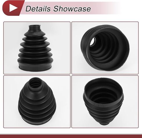 1 Set CV Joint Boot Kit for Mercedes-Benz GL320 2007-2009 Outer Constant Velocity Joint Boot W/Clamps No.A1643300385 Black Rubber in Saudi Arabia