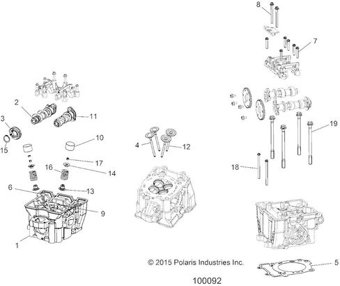 Polaris 2206221 Head Assembly w/Gasket RZR Ranger Sportsman 570 850 450 X2 6X6 in Saudi Arabia