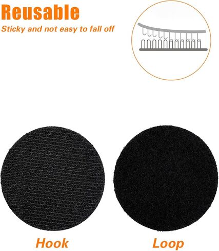 10 Pairs Black Polyester Round Floor Mat Fixing Stickers Rectangle Nylon Self Adhesive Stickers for Home Office Car (Rectangle, 1.6x7cm) in Saudi Arabia