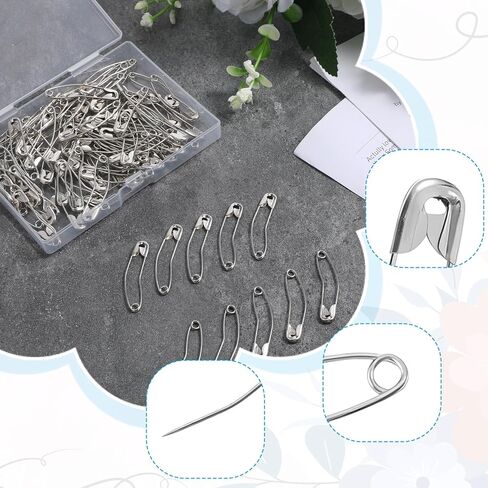 100PCS Curved Safety Pins, 1.5 Inch/38mm Quilting Basting Pins, Bent Safety Pin, Curved Quilting Pin for Knitting, Sewing, Basting and Crafting in Saudi Arabia