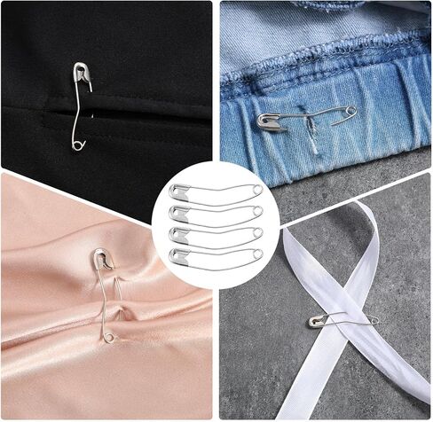 100PCS Curved Safety Pins, 1.5 Inch/38mm Quilting Basting Pins, Bent Safety Pin, Curved Quilting Pin for Knitting, Sewing, Basting and Crafting in Saudi Arabia